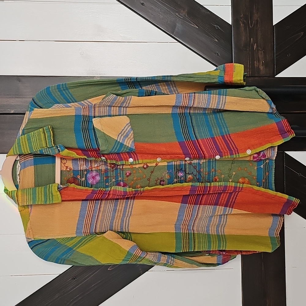 Soft Surroundings Multicolor Striped Shirt
